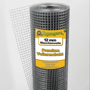 60 m x 1 m grillage pour volière, grille métallique, grillage soudé, 12mm Aquagart