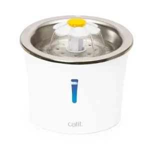 Abreuvoir Catit avec fleur en acier inoxydable pour chat