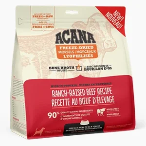 ACANA LYOPHILISÉE, Nourriture pour chiens recette au boeuf d’élevage en morceaux, 227g ( 8 oz )