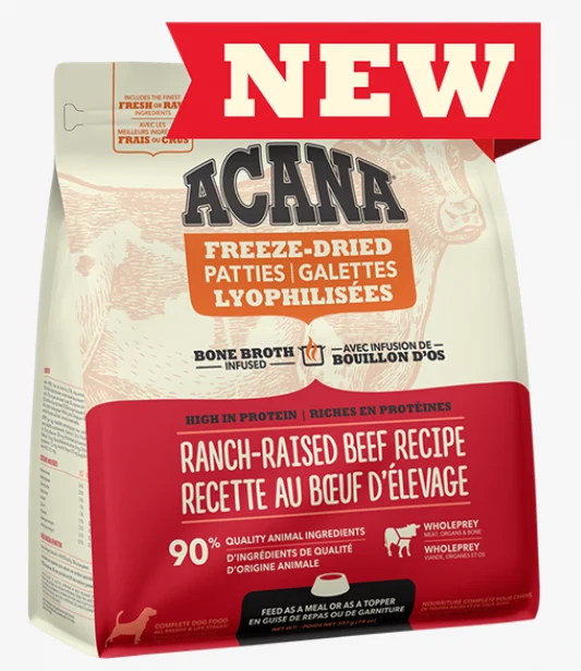 ACANA LYOPHILISÉE, Nourriture pour chiens recette au boeuf en galettes, 397g ( 14 oz )