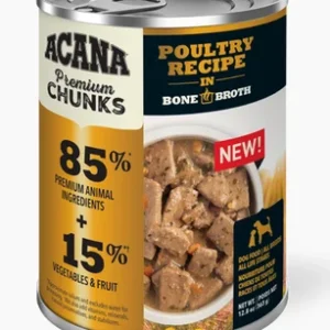 ACANA PREMIMUM CHUNKS, Conserve pour chiens recette à la volaille avec bouillon d’os