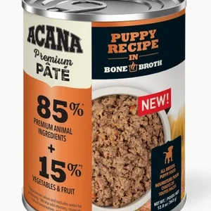 ACANA PREMIMUM CHUNKS, Conserve pour chiots, recette pâté avec bouillon d’os