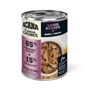 Acana Premium – Chien Morceaux d’Agneau avec Bouillon d’Os – Nourriture Humide pour Chiens