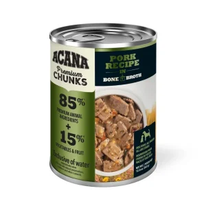 Acana Premium – Chien Morceaux de Porc avec Bouillon d’Os – Nourriture Humide pour Chiens