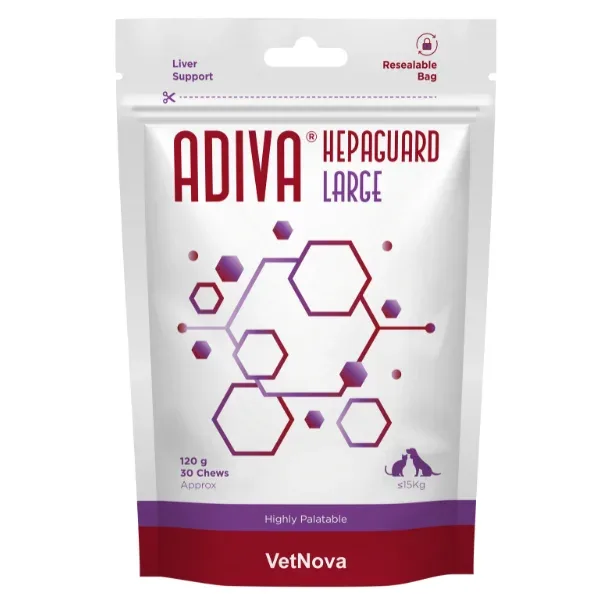 Adiva Hepaguard Medium/Large pour Chien – 30 Chews