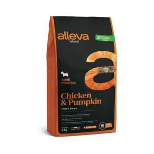 Adult Mini « Alleva Natural » Poulet et Potiron (2 kg) – Alleva J’ai plus de croquettes