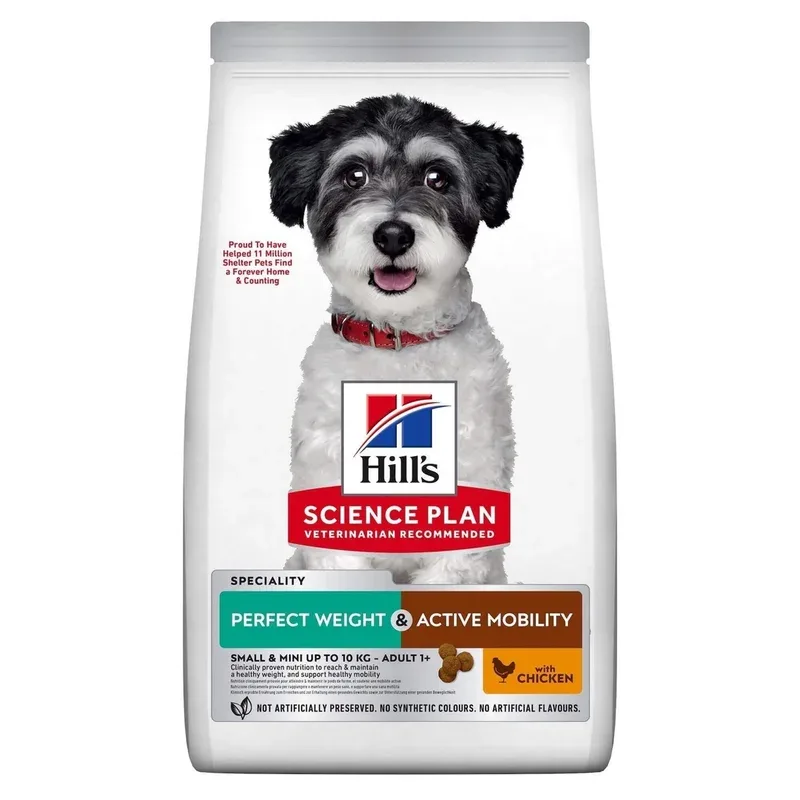 Adult Perfect Weight + Active Mobility Small & Mini (1,5kg) – Hill’s Science Plan J’ai plus de croquettes