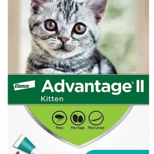ADVANTAGE II, Anti puces pour chatons moins de 2.3 Kg, 4 doses