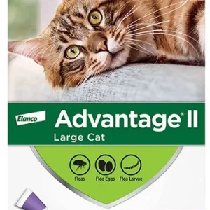 Advantage II Anti puces pour grand chat de plus de 4 kg, 4 doses