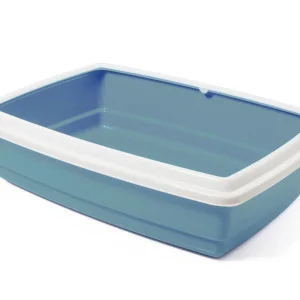 Animalis - Bac à Litière Jumbo avec Rebord pour Chat - Bleu