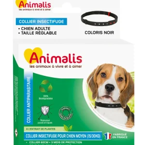 Animalis - Collier Antiparasitaire Noir pour Chien - 60cm