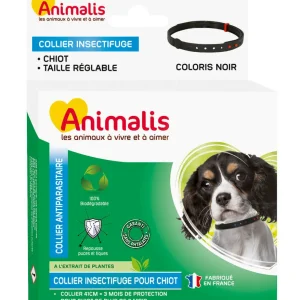 Animalis - Collier Antiparasitaire Noir pour Chiot - 41cm