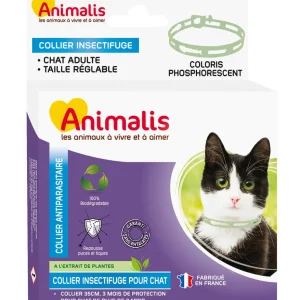 Animalis - Collier Antiparasitaire Phosphorescent pour Chat - 35cm
