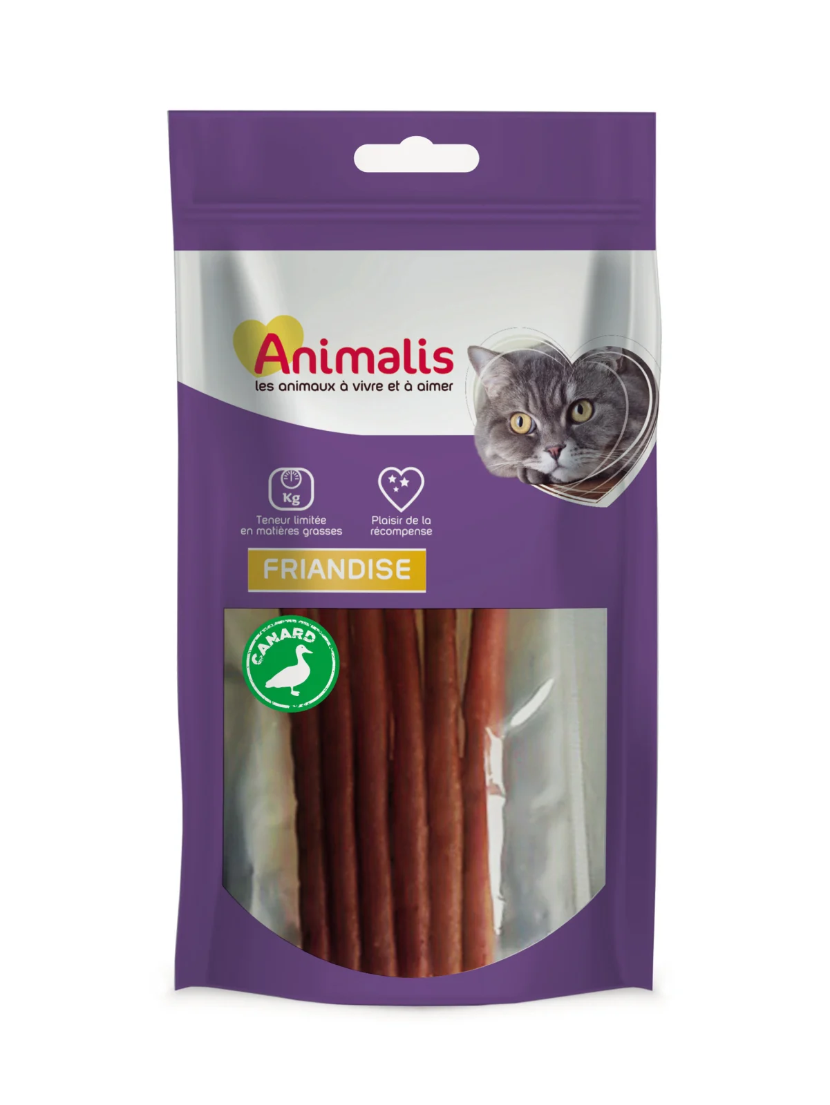 Animalis - Friandises Stick au Canard pour Chat - 25g