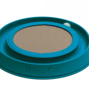 Animalis - Jouet Attrape Balle Griffoir Happycat pour Chat Bleu