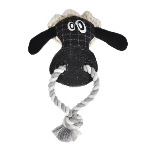 Animalis - Jouet Mouton Corde + Laine Recyclée pour Chiens - 25cm
