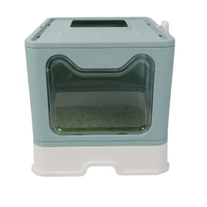 Animalis - Maison de Toilette IN et OUT pour Chat - 51x41x38cm
