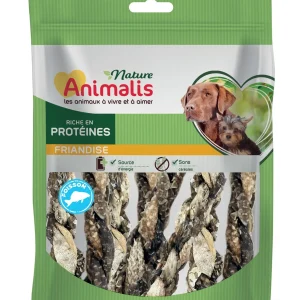Animalis Nature - Friandises Poisson Tressées pour Chien - 70g