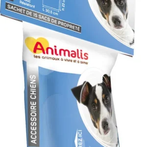 Animalis - Sachet Nomade de Sacs Propreté pour Chien - 15 sacs