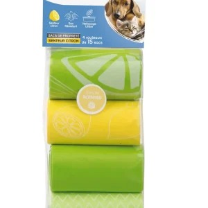 Animalis - Sacs Propreté Parfum Citron pour Chien et Chat - 4x15