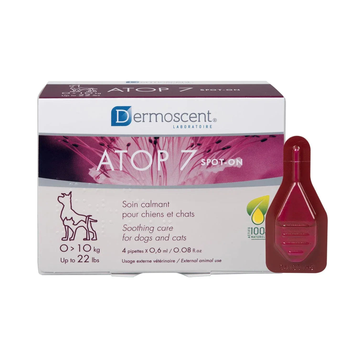 Atop 7 Spot-On de Dermoscent Soin calmant peau chien, chat - Image 2