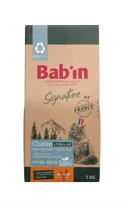 BAB’IN SIGNATURE CHATON SANS CEREALES 3 KG Animal