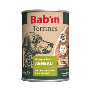 Bab'in - Terrine Adulte Agneau pour Chiens - 400g