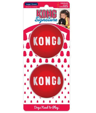 Balle Kong signature pour chien, ensemble de deux