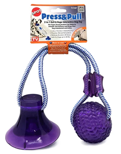 Balle pour chien corde/ventouse Press & pull, Spot - Image 2