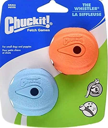 Balle siffleuse pour chiens, Chuckit whistler ensemble de 2 balles
