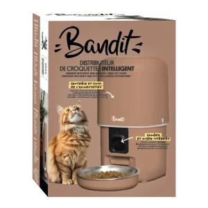 Bandit - Distributeur de Croquettes Mocha pour Chats - 4L