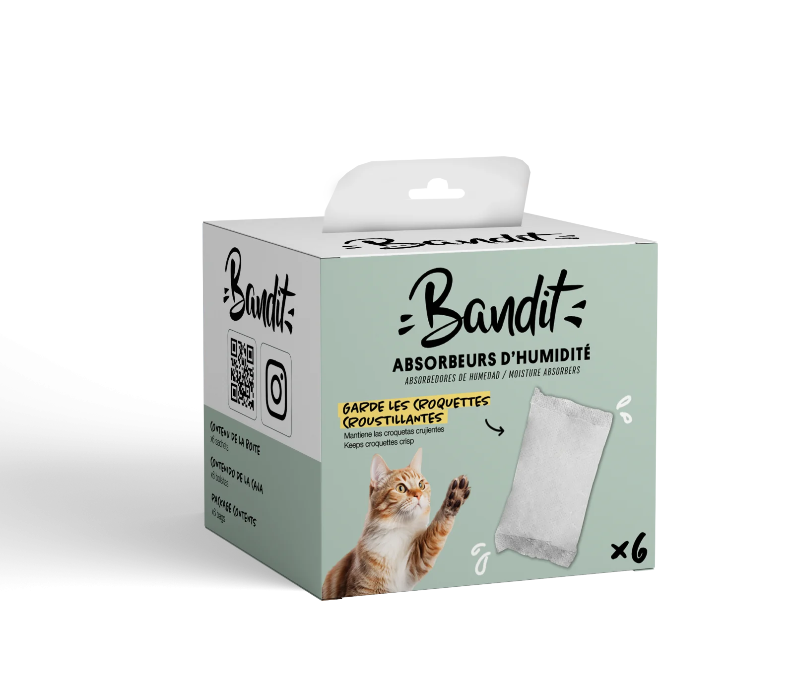 Bandit - Sachets Asorbeurs Humidité pour Distributeur Croquettes - x6