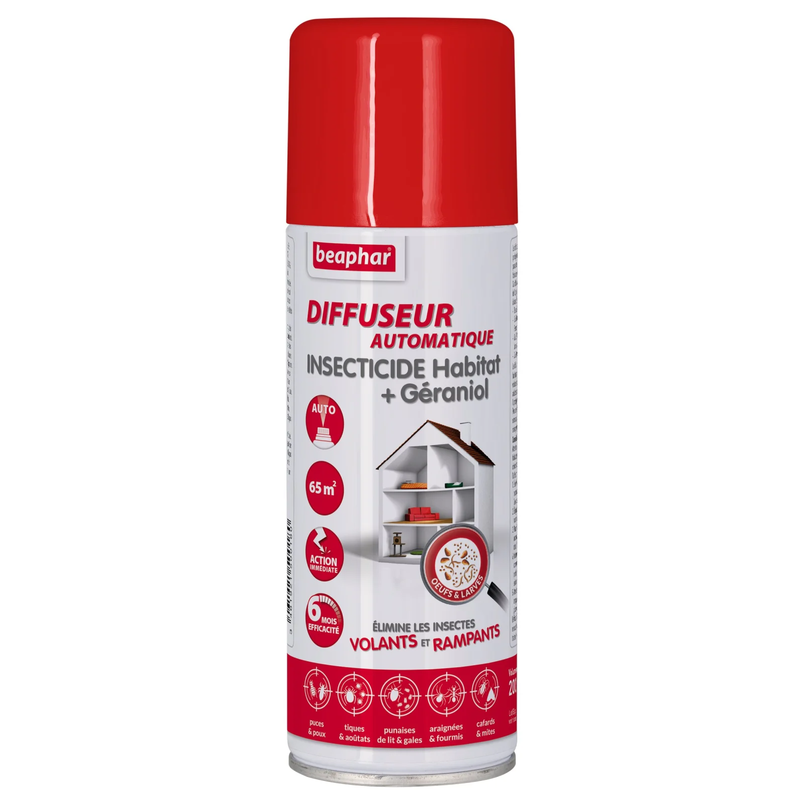 Beaphar - Diffuseur automatique insecticide habitat - 200ml (65 m²)