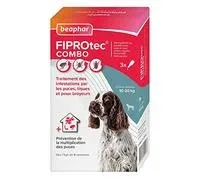 Beaphar – FIPROTEC COMBO Solution spot-on pour chiens moyens (10-20 kg) au Fipronil + (S)-Méthoprène dosés à 134 mg/120,6 mg – Agit contre puces, tiques et poux broyeurs – 3 pipettes de 1,34 ml – Comparez les prix et achetez sur