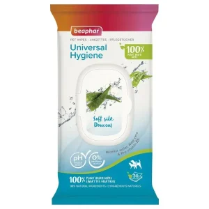 Beaphar lingettes 100% végétales Universal Hygiène pour chiens et chats