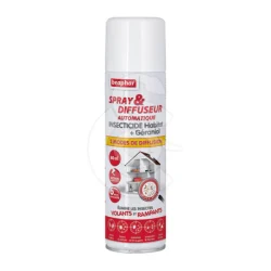 Beaphar Spray+Diffuseur auto. Insecticide Habitat + Géraniol