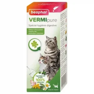 Beaphar VERMIpure Répulsif Liquide Naturel Contre les Parasites Internes pour Chats