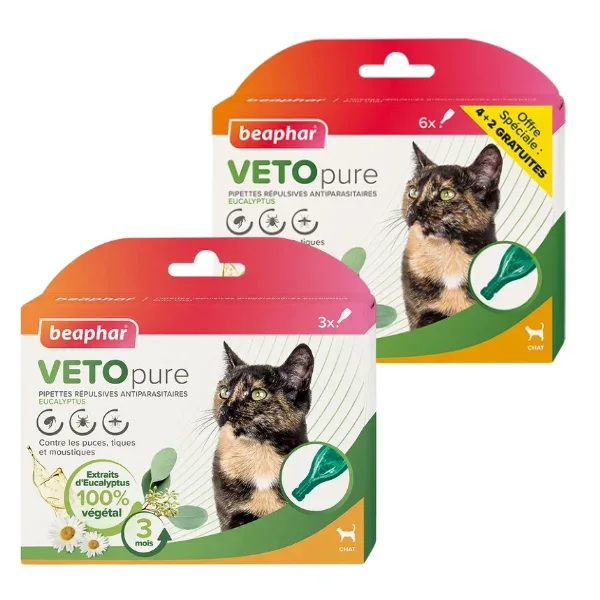 Beaphar « Vetopure » Pipettes Antiparasitaires pour Chat