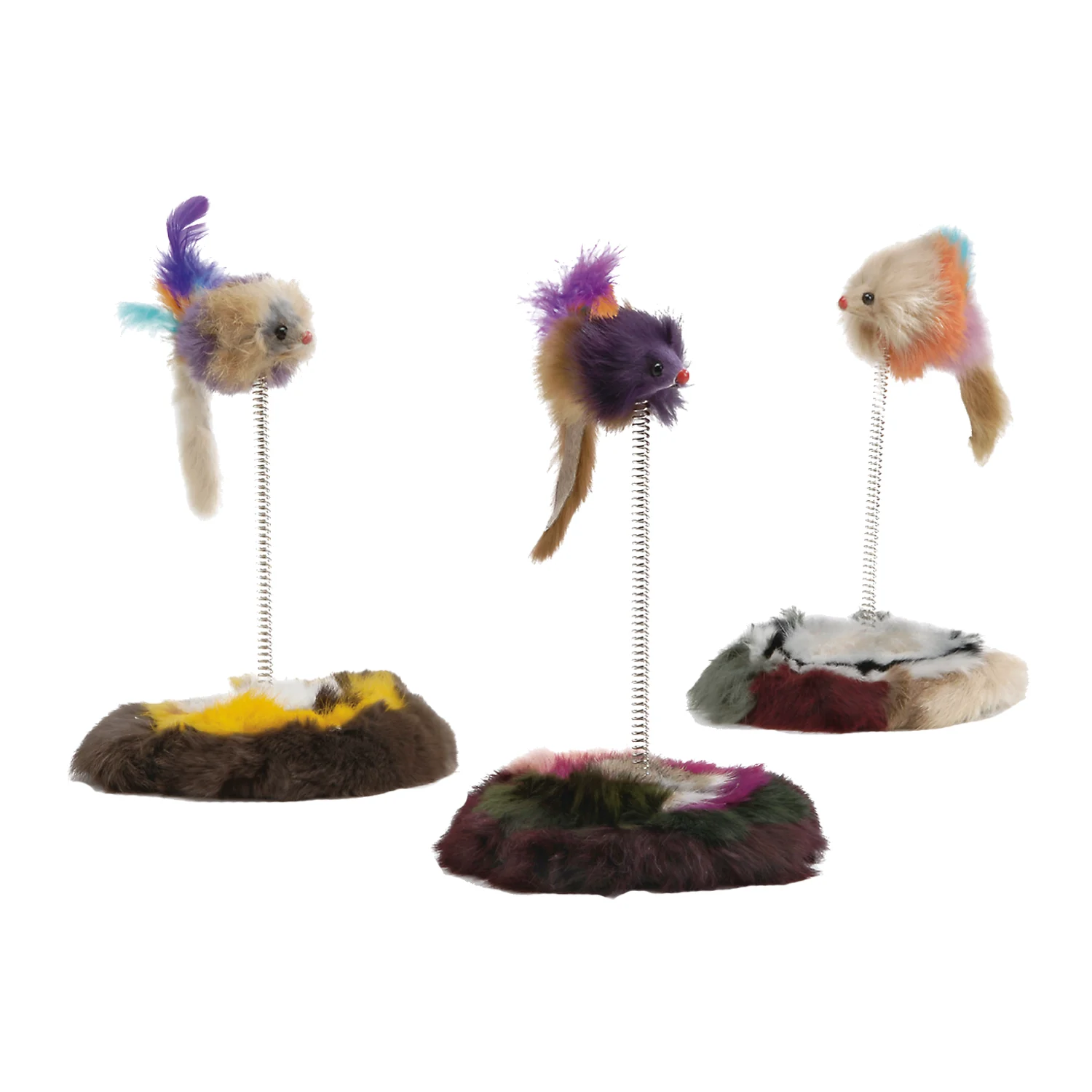 Beeztees Souris à ressort en peluche