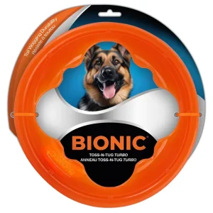 Bionic – Anneau Toss-N-Tug Turbo 23 cm – Jouet pour Chiens