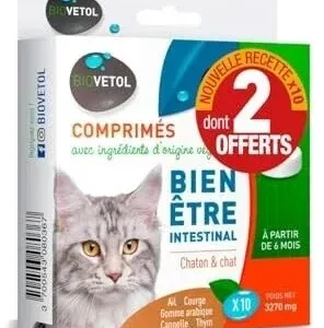 Biovetol Bien-être intestinal chaton et chat (10 comprimés) au meilleur prix sur fr