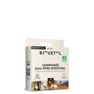 Biovetol – Comprimés Bio Bien-être Intestinal pour Petit Chien & Chiot