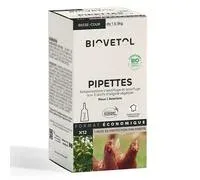 BIOVETOL – Pipettes Antiparasitaires Basse-Cour – Antiparasitaire Bio Certifié Ecocert – Anti-puces, Anti-Tiques (12 pipettes) – Comparez les prix et achetez sur