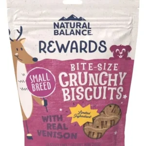 Biscuits Croquants au Vrai Chevreuil pour Chiens, Natural Balance 8oz (227g)