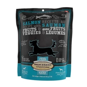 Biscuits pour chien, Saumon avec Fruits et Légumes, Oven Baked 454g (1lb)