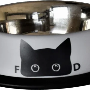 Bobby - Gamelle Inox Antidérapante pour Chats - Gris