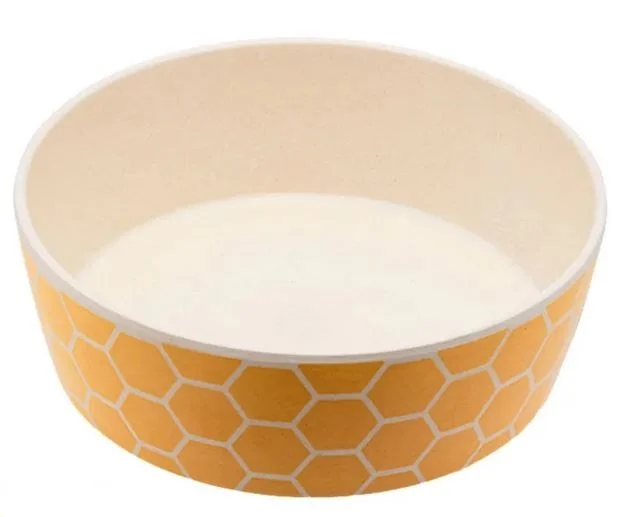 Bol bambou pour chien et chat, Beco modèle nid jaune