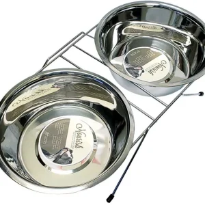 Bol double pour chien et chat avec support, Nourish