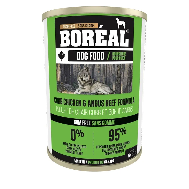 Boréal – Chien Pâté de Poulet de Chair Cobb et Boeuf Angus – Nourriture Humide Sans Grains pour Chiens