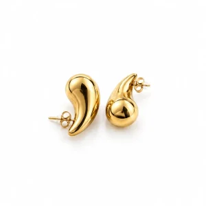 Boucles d’Oreilles Goutte Chunky Dorées Petites